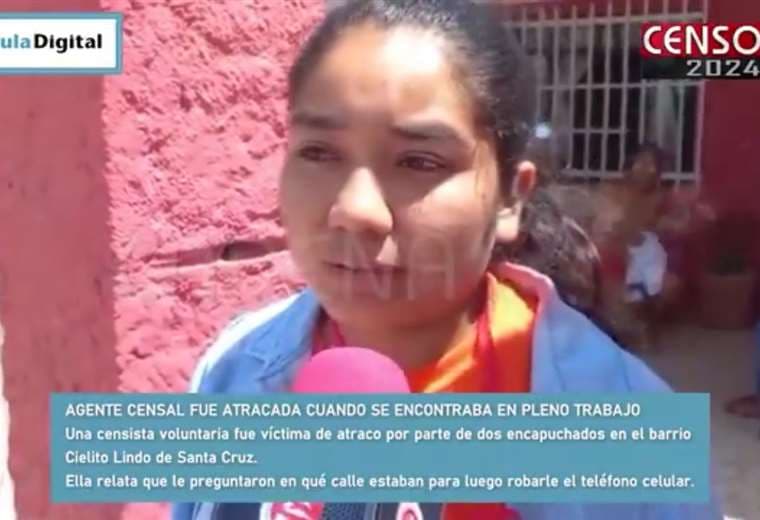 Joven voluntaria fue asaltada durante la jornada del censo en Santa Cruz