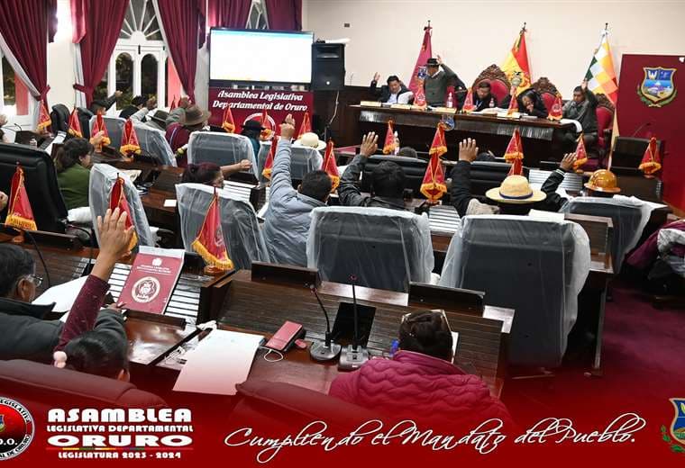 La sala de sesiones de la Asamblea Legislativa Departamental de Oruro