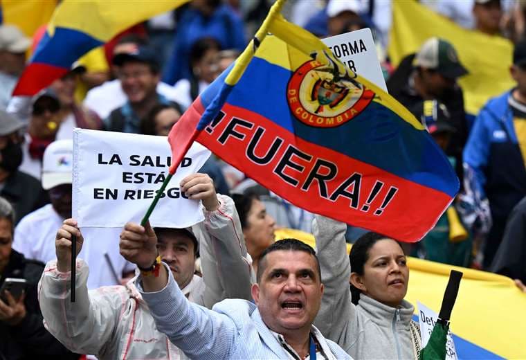 Protesta en Colombia contra Gustavo Petro /Foto: AFP