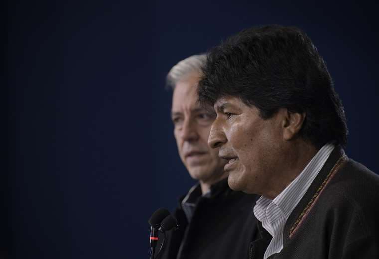 Morales en conferencia de prensa I Foto: ABI.
