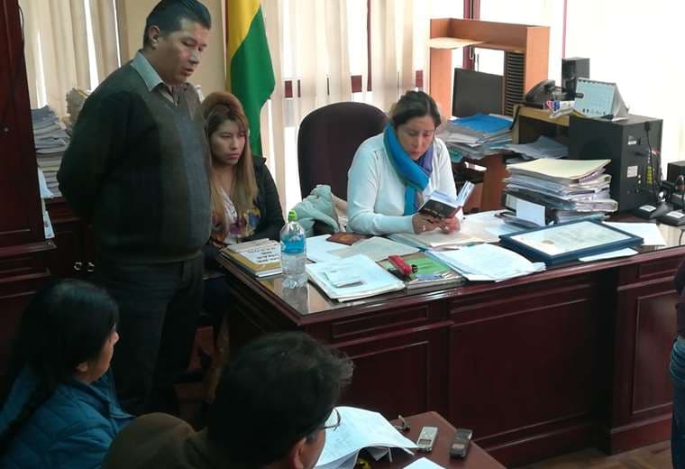 La audiencia de medidas cautelares de los vocales del TSE se realizó en La Paz. Foto: Miguel Melendres