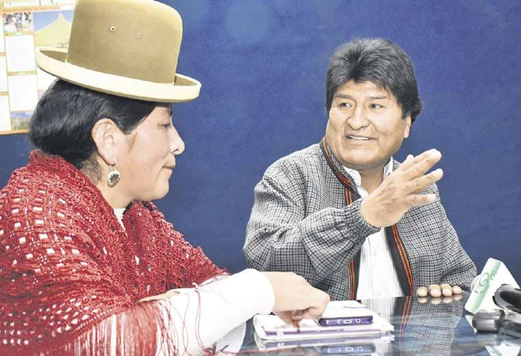 Evo Morales estuvo ayer en radio San Gabriel en La Paz
