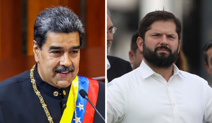 Los presidentes Nicolás Maduro y Gabriel Boric