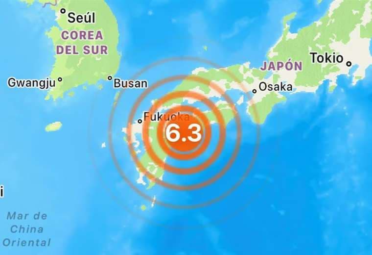 Un terremoto de magnitud 6.4 sacudió la costa occidental de la isla Shikoku