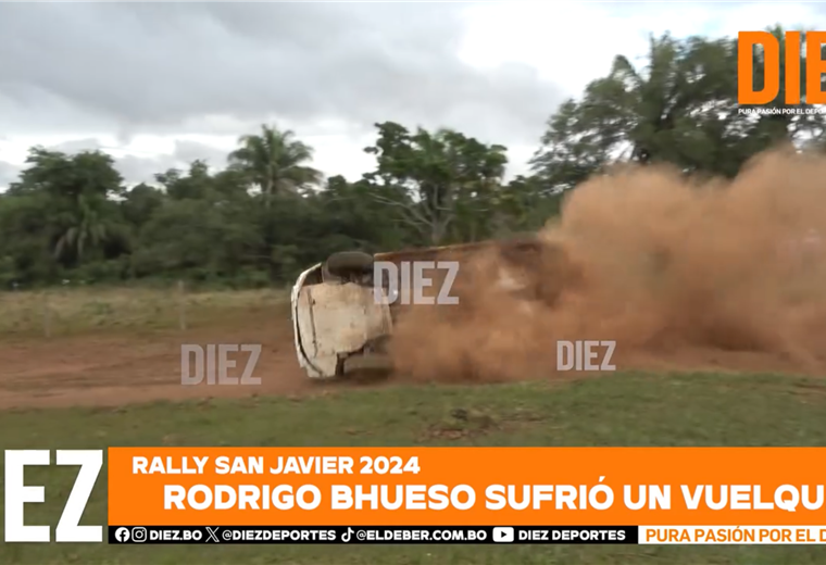 Mirá el impresionante vuelque de un coche en el Rally San Javier